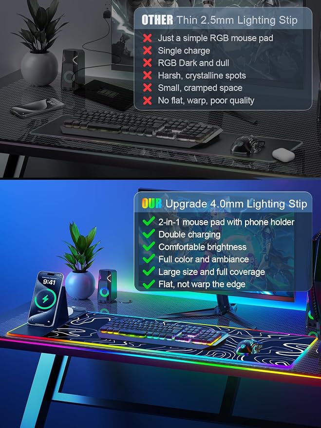 XXL Mouse Pad with Phone Holder - Image 6