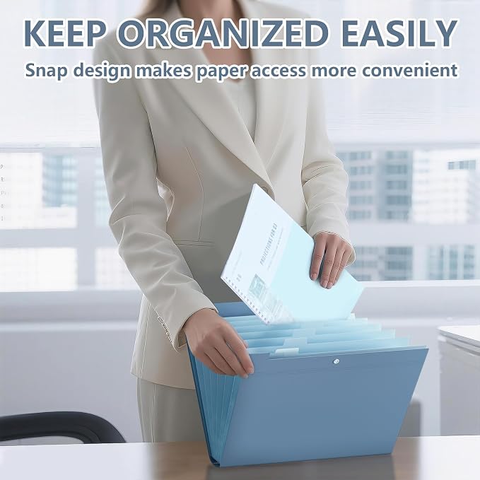2Pack Accordion File Organizer Expanding File Folder - Image 6