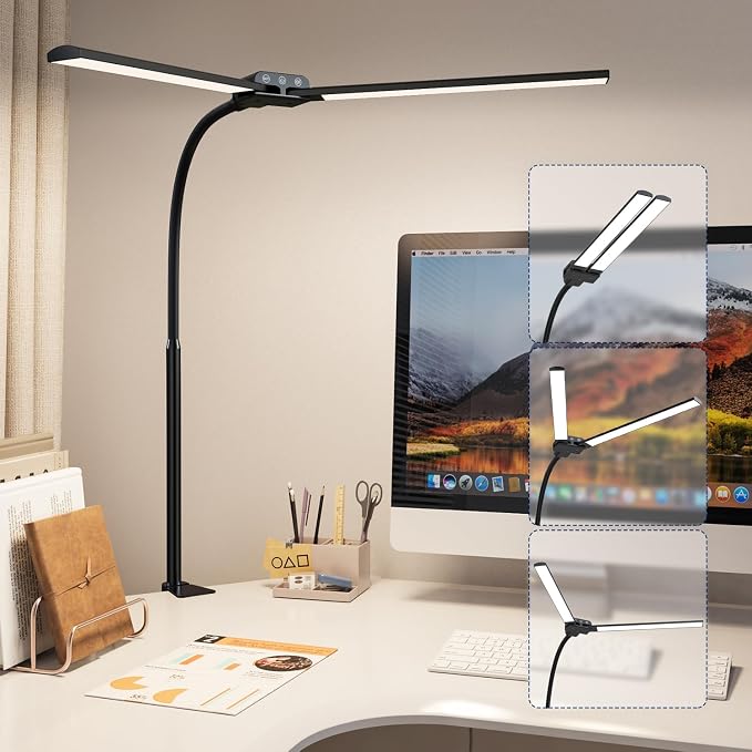 KableRika Desk lamp, Double Head LED Desk Lamp - Image 8