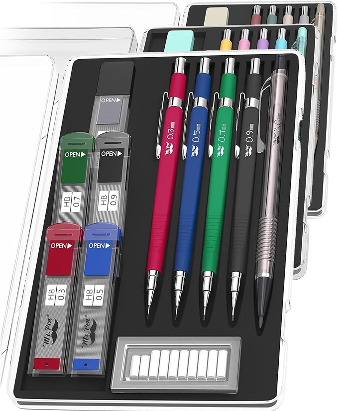 Mr. Pen- Art Mechanical Pencil Set, 5 Mechanical Pencils, 5 HB Lead Refills & by MrPen