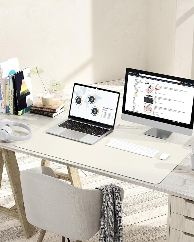 YSAGi Non-Slip Leather Desk Pad, Desk Matt - Image 6