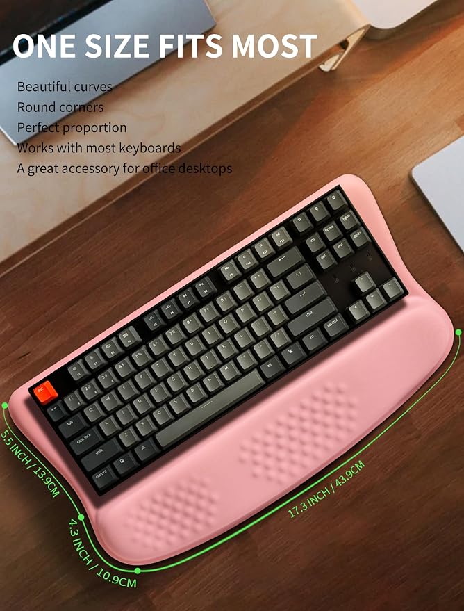 Ergonomic Wave Wrist Rest with Keyboard Stand, Cushioned Palm Rest, Comfortable - Image 6