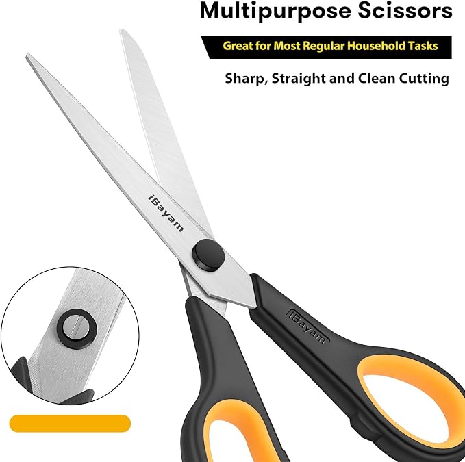 iBayam 8.5" Heavy Duty Black Scissors - Image 4