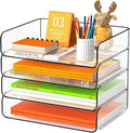 FANXIYQ 4-Tier Acrylic Paper Tray Organizer by FANXIYQ