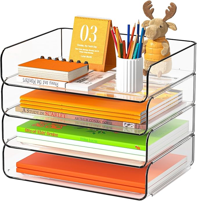 FANXIYQ 4-Tier Acrylic Paper Tray Organizer by FANXIYQ