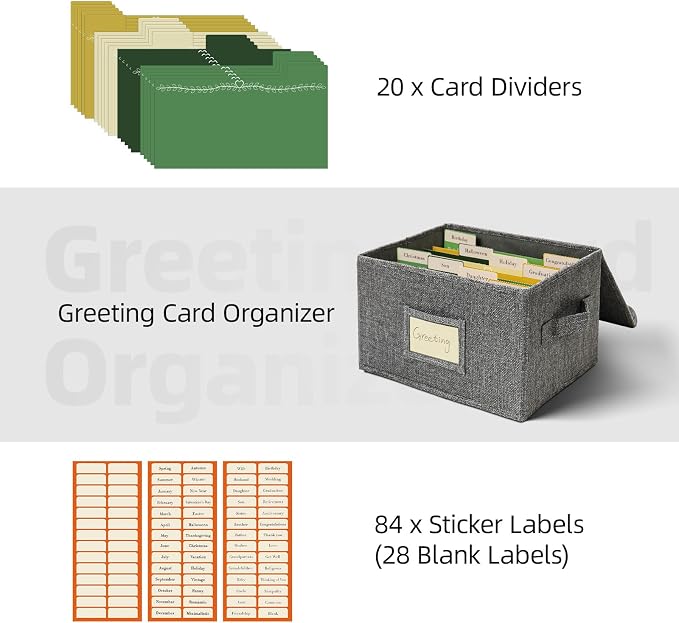 Vienrose Greeting Card Organizer Storage Box - Image 3