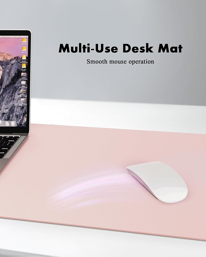 YSAGi Double-Sided Desk Pad, Leather Desk Mat, Eco Cork Desk Pad Protector - Image 6
