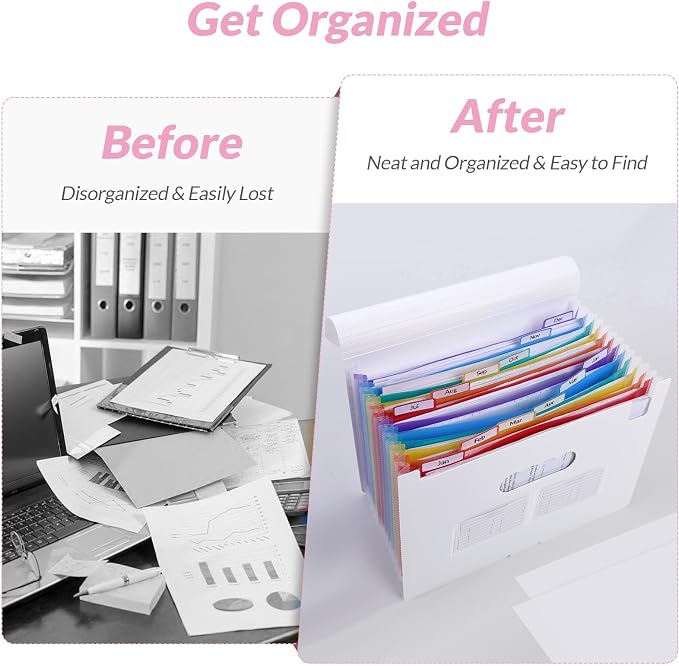 SKYDUE Accordion File Organizer, Expanding File Folder - Image 4