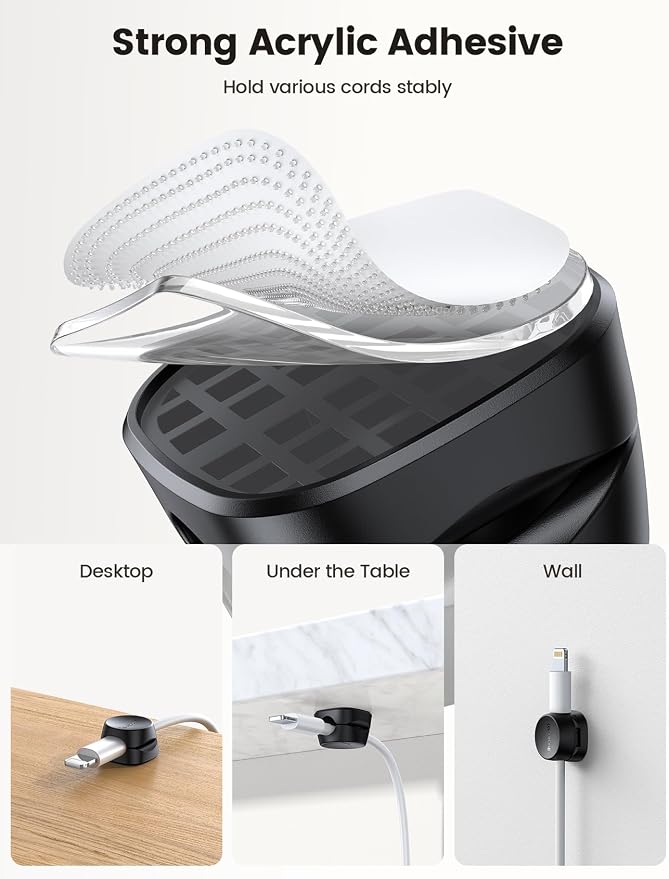 Lamicall Cord Organizer Spring Cable Holder Clips - Image 4