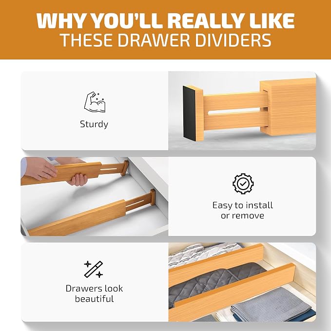 Bambüsi 4-Pack Drawer Divider - Image 5