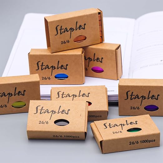 NatSumeBasics 8000 Colored Staples 26/6 Standard Colorful Staple Refill - Image 7