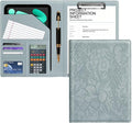 Clipboard Folder Padfolio, Embossed Faux Leather Interview Legal Document by WAVEYU