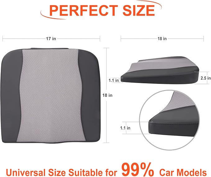 Lofty Aim Car Seat Cushion, Comfort Memory Foam Car Cushions - Image 7