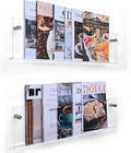 2 Pack 24 Inch Clear Acrylic Magazine Holder, Floating Brochure Display by XOHYW