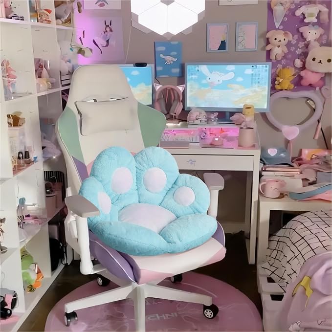 Ditucu Cat Paw Cushion Kawaii Chair Cushions 31.4 x 27.5 inch Cute Stuff Seat - Image 6