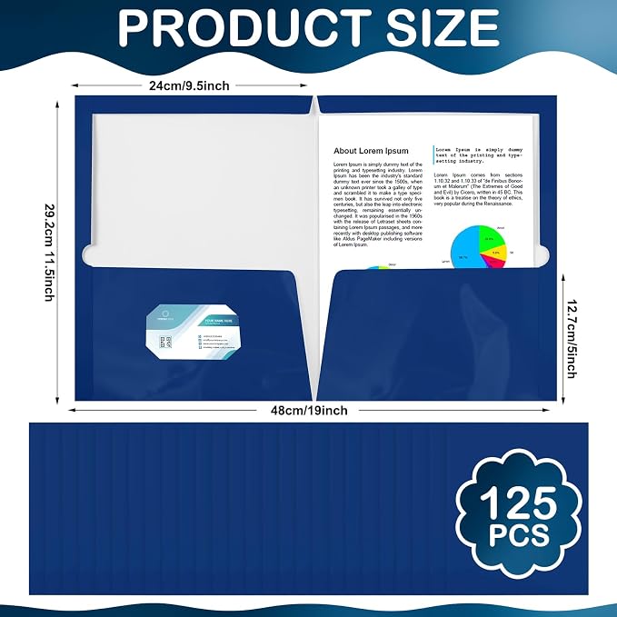 Yeaqee 125 Pack Folders Bulk - Image 2