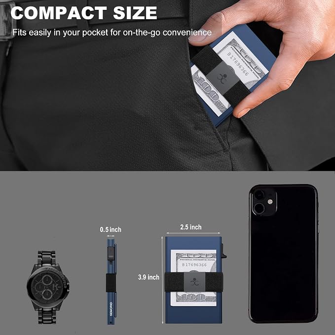 SEMORID Slim Aluminum Card Holder Wallet - Image 6
