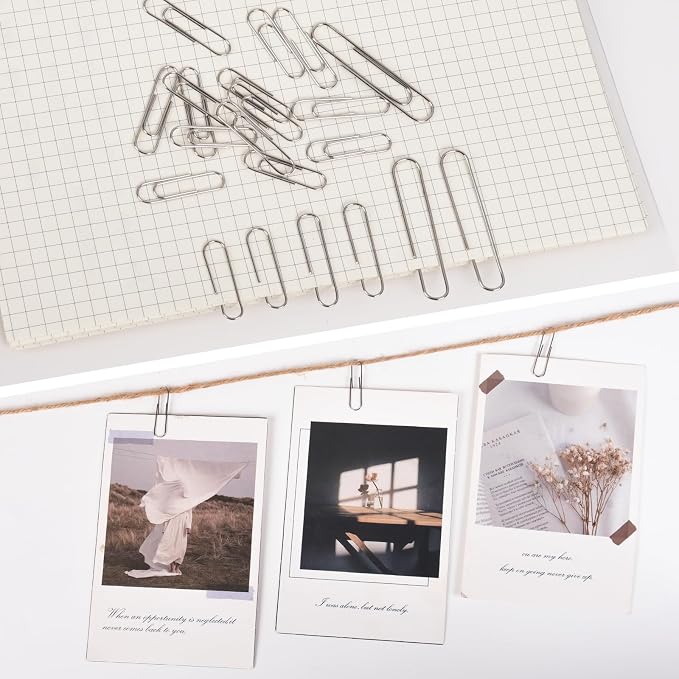 500PCS Paper Clips and Binder Clips Assorted Sizes, 3 Sizes in One Pack - Image 4