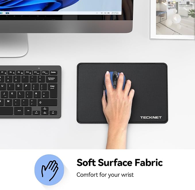 TECKNET 2 Pack Mouse Pad with Anti-fray Stitchin, Waterproof Surface & Non-Slip - Image 6
