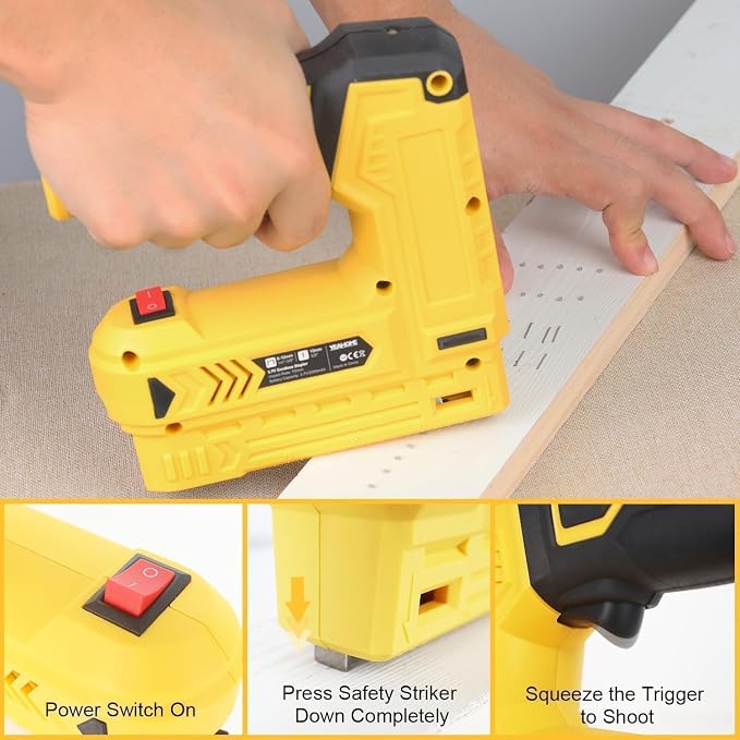 YEAHOME Electric Staple Gun, 2 in 1 Electric Light Duty Brad Nailer/Stapler - Image 5