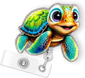 Cute Sea Turtle Badge Reel Holder Retractable by Bydevia