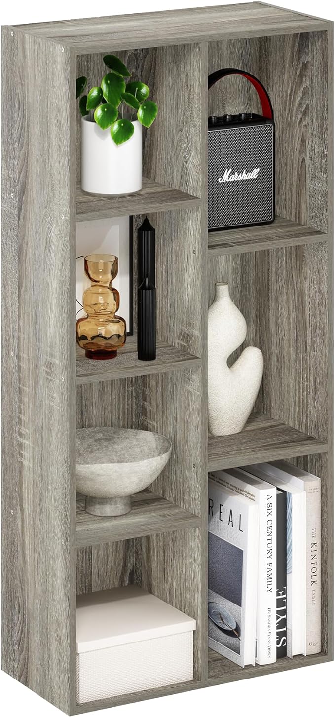 Furinno LUDER Book Shelf, 7-Cube Bookshelf, Bookcase by Furinno-FitsYourSpaceFitsYourBudget