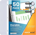 Performore 50-Pack Clear Sheet Protectors | 8.5 x 11 Inch Heavy Duty Plastic by RingBinder