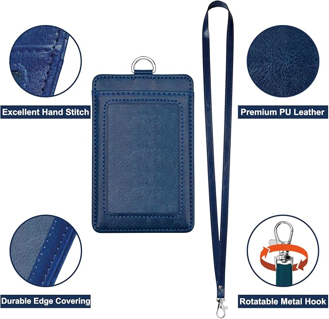 Life-Mate ID Badge Holder with 1 Clear ID Window, 1 Credit Card Slot and PU - Image 2