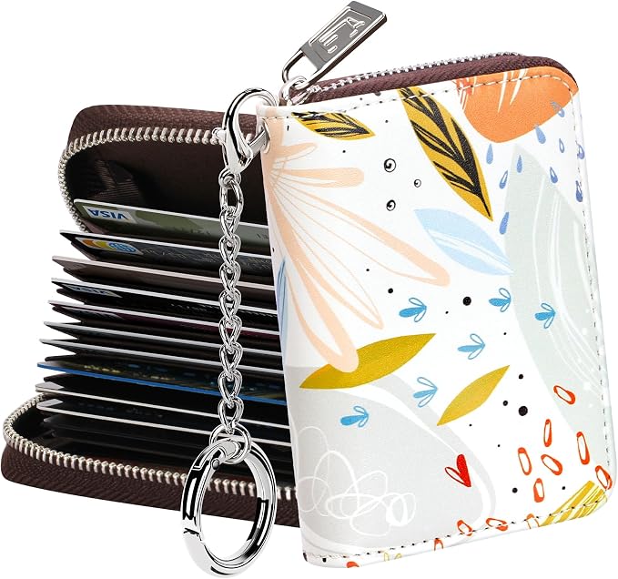 FurArt Zipper Wallet Women, RFID Blocking Credit Card Wallet, Business Card by FurArt