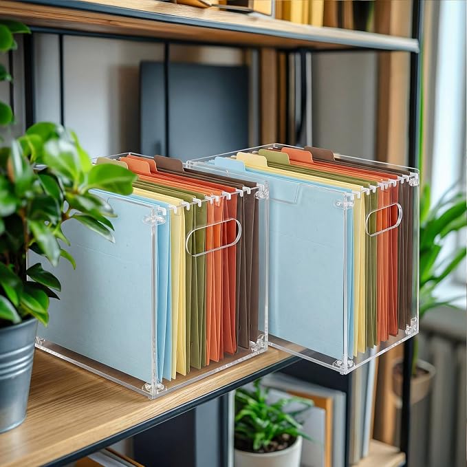 Novabright 1 Pack Acrylic File Organizer Box - Image 6