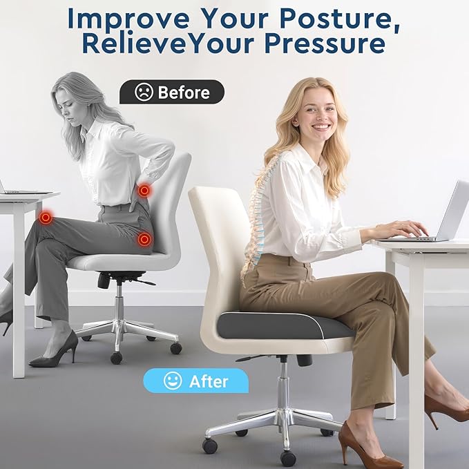 Seat Cushion, Memory Foam Office Chair Cushions - Image 4