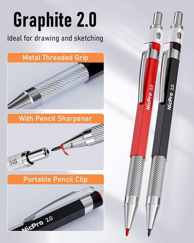 Nicpro 11 Pack Carpenter Pencil Set - Image 3