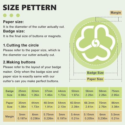 3" Button Paper Cutter Graphic Punch Die Cutter - Image 3