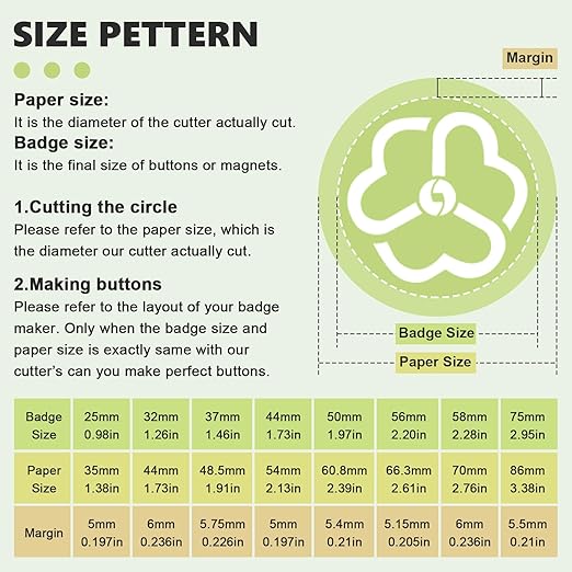 2.28" Button Paper Cutter Graphic Punch Cutter - Image 3