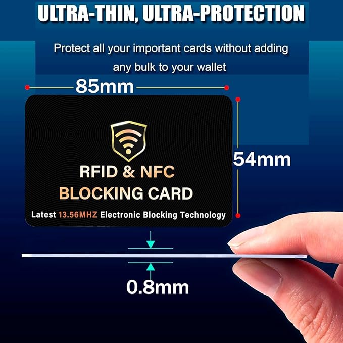SaiTech IT 50 Pack RFID Blocking Card, One Card Protects Entire Wallet Purse - Image 2