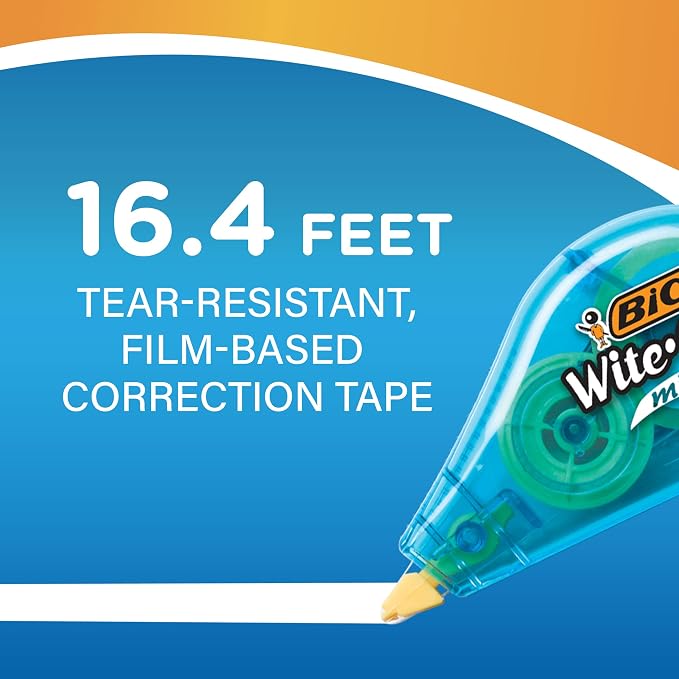 BIC Wite-Out Brand Mini Correction Tape, 16.4 Feet, Compact Tape Office or - Image 6
