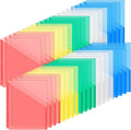 Maitys 50 Pack Binder Pockets 3 Hole Punch Clear Plastic Document Folders by Maitys