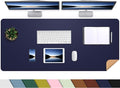 AFIING Cork Desk Mat 55" x 17", Dual-Sided Natural Cork & PU Leather Desk Pad by AFIING