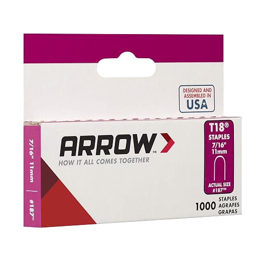 Arrow Fastener 187 Genuine T18 Staples, 7/16 Inch Leg Length, 3/16-Inch Crown - Image 3