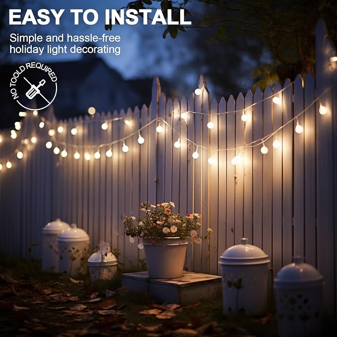 Hetyue Hooks for Outdoor String Lights Clips: 40Pcs Heavy Duty Light Hook - Image 6