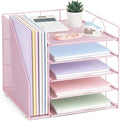 LEKETREE Desk Organizers and Accessories, 5-Tier Paper Letter Tray Organizer by Stylishworkspaceeffortlessorganization