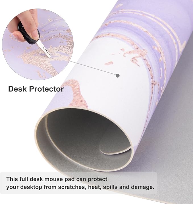 Colorful Star Large Mouse Pad, PU Leather Waterproof Desk Mat, Computer Gaming - Image 4