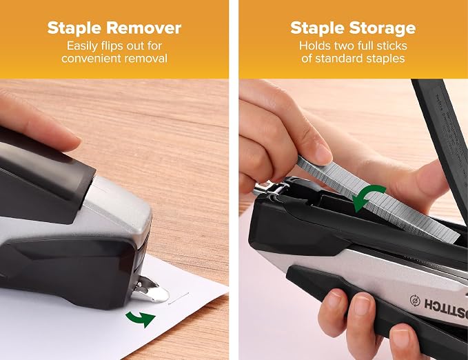 PaperPro Prodigy Stapler, Metallic Black/Silver - Image 5