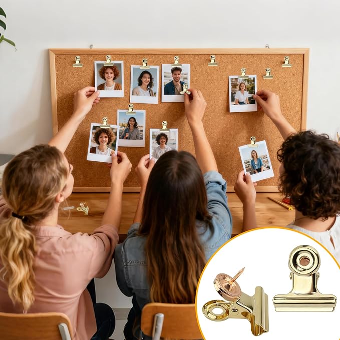 20Pcs Gold Push Pins Clips - Image 3