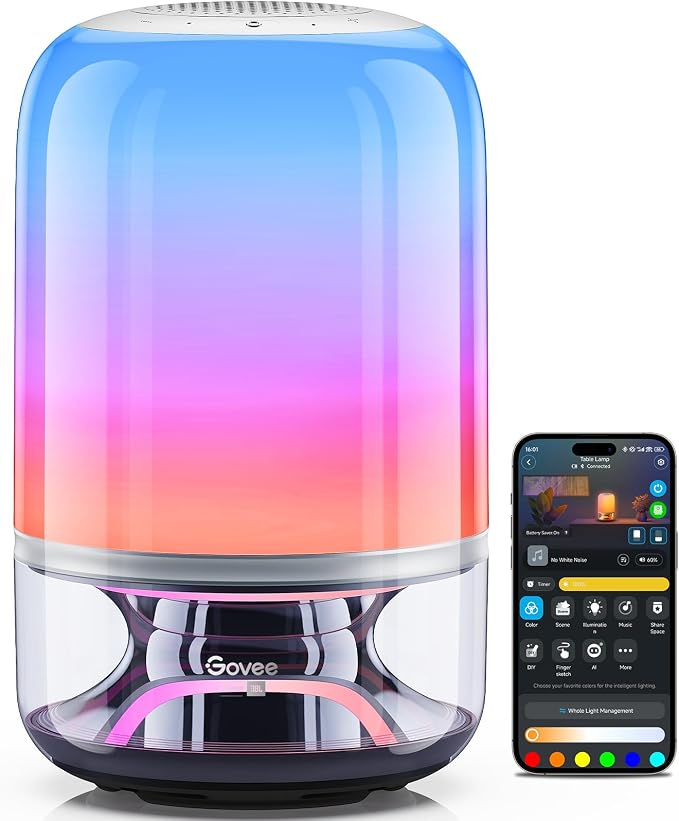 Govee Table Lamp 2 Pro x Sound by JBL, Smart Cordless Table Lamp by Unknown