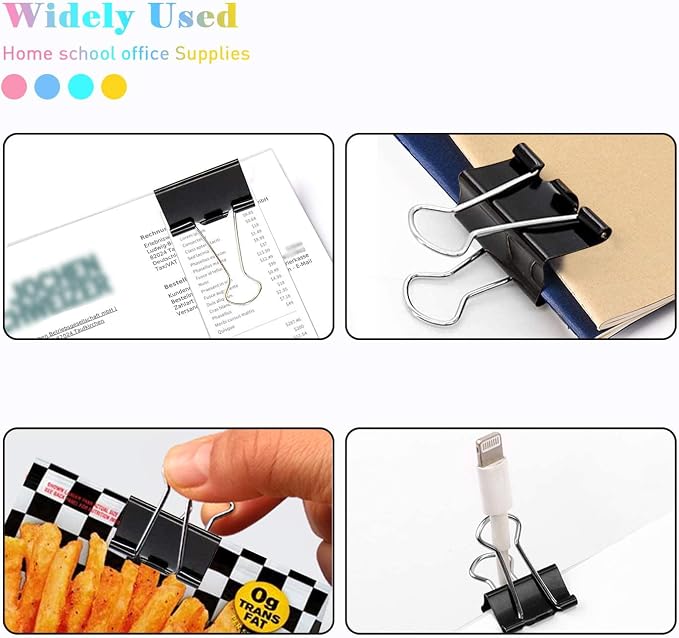 Extra Large Binder Clips, 48 Pack, 2 Inch, Standard 51mm, Capacity 0.86 Inch - Image 6