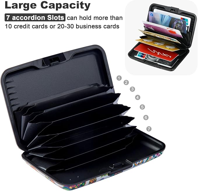 ELFISH Mini RFID Aluminum Wallet Credit Cards Holder Business Card Case Metal - Image 5