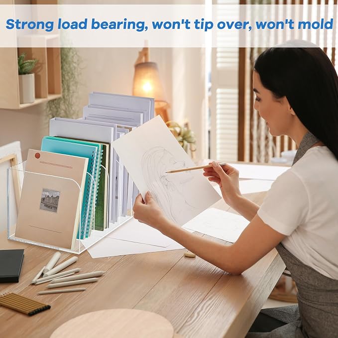 Suzile Clear Acrylic Magazine File Holder - Image 6