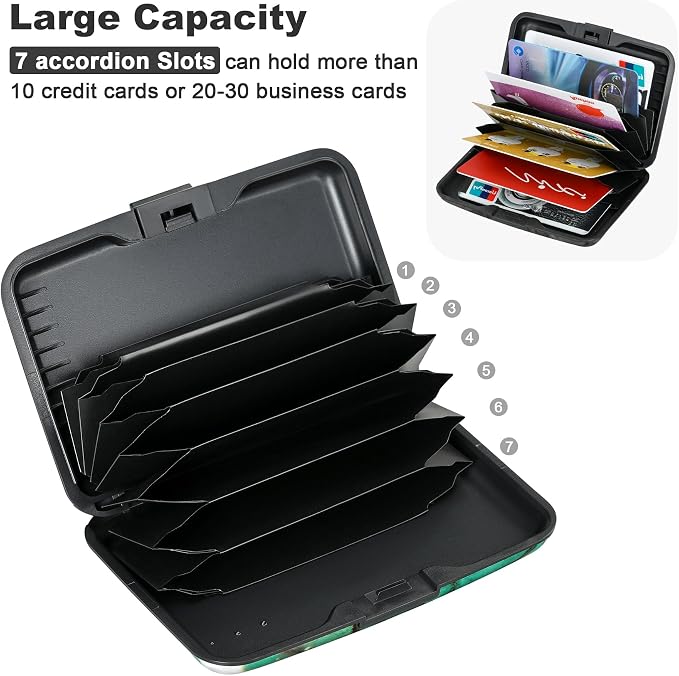 ELFISH Mini RFID Aluminum Wallet Credit Cards Holder Business Card Case Metal - Image 5