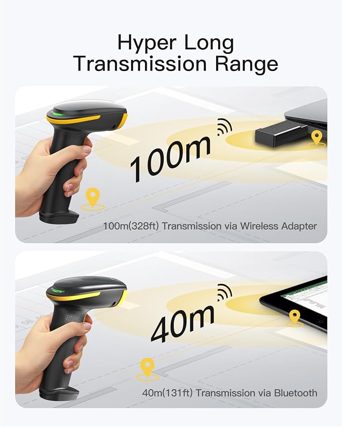 Inateck Bluetooth Barcode Scanner 2D, Wireless 2D QR Code Scanner - Image 8